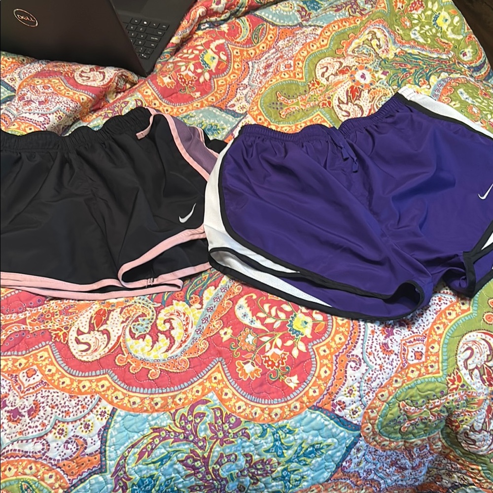 Nike Black and Purple Athletic Shorts Performance 2 pair. Never worn but washed